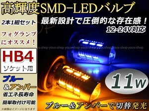 bB NCP30 31 35 後期 11W プロジェクター 黄 青 LEDバルブ フォグランプ ウイフォグ ウインカー ターン マルチ HB4