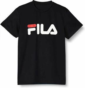 ●送料390円可能商品 フィラ FILA 新品 定番 メンズ COOL 冷感 UVCUT スポーツ 半袖 Tシャツ 黒 XLサイズ [412359-BK-LL]一 三 参★QWER