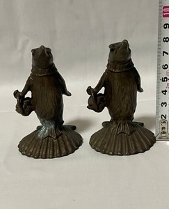銅製 皇帝ペンギン置物 ペーパーウェイト 時代物 詳細不明 コレクター委託品