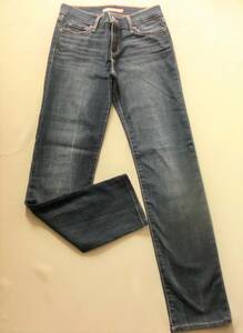 美品　 LEVIS リーバイス　 Strauss ＆CO　 W25 　SHAPING SLIM 　ストレッチ 　発熱保暖　紺色　棉68％