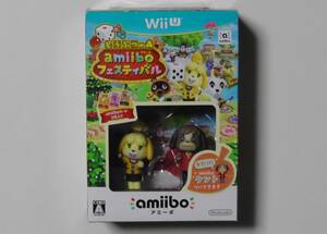 新品 Wii U どうぶつの森 amiibo フェスティバル アミーボ しずえ(冬服) ケント カード3枚(キャラメル・ブーケ・パッチ)付き ヤマダ特典