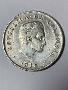 Colombia 50 Centavos KM# 193.1 アンティークコイン 古銭 銀貨 古錢 コロンビア