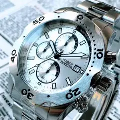 #2842【お洒落な高級感】メンズ 腕時計 インビクタ 動作良好 クォーツ 銀色