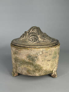 中国美術　漢時代　漢緑釉博山炉　香炉　唐物　古物保証　時代物　古玩　S417B15