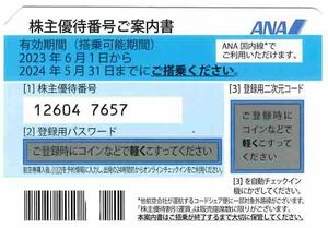 ANA株主優待券　有効期限５月３１日まで　1枚