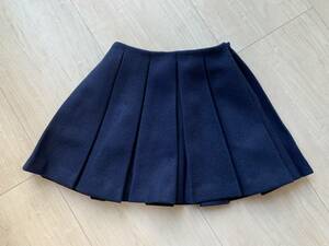美品 beautiful people “melange fine melton tuck flare skirt ” 高密度メルトン フレアスカート 36 ビューティフルピープル