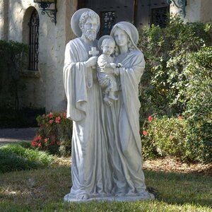 デザイン・トスカノ製 聖家族彫像 ガーデン彫刻 庭園置物 カトリック教会 祭壇 福音 精霊(輸入品