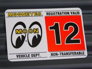 【MOONEYES・ムーンアイズ】※《レジストレーションステッカー・１２月 》※ 車検ステッカー　ハワイ　(DM212-12)