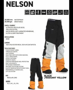 2023 horsefearhers 20K 20000mm ハイエンド 最高峰 スノーボード パンツ 新品 Nelson pants GORE-TEX