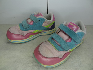 全国送料無料 リーボック Reebox 子供靴キッズベビー女の子 ピンク色ベース ランニング スニーカーシューズ 15cm
