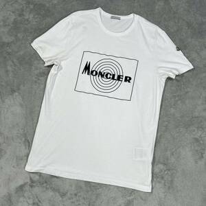 1円　極美品　MONCLER モンクレール　マグリア　半袖　半袖Tシャツ 　白　Lサイズ　ビッグロゴ　7828