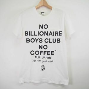 ビリオネア ボーイズ クラブ×ノーコーヒー BILLIONARE BOYS CLUB×NO COFFEE 半袖プリント ポケットTシャツ ポケT(S)ホワイト