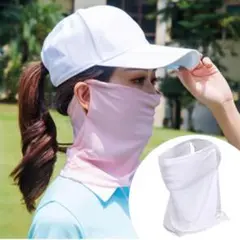 ⭐️1点限定⭐️日焼け対策 マスク バラクラバ ホワイト メッシュ ゴルフ