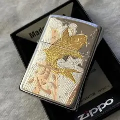 ZIPPO 新品　和柄　鯉　恋　縁起物　ジッポー　錦鯉　伝統工芸　電鋳板