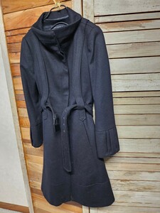 ZARA WOMAN コート ウール ジャケット アウター ベルト付 ブラック 黒 size M