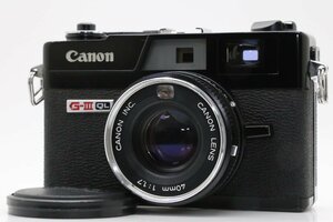 美品 希少なブラックペイント Canon Canonet QL17 GⅢ GIII G3 ブラック 40mm f1.7 レンジファインダー コンパクトフィルムカメラ　858272