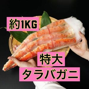 【送料無料】タラバガニ たらば カニ かに 蟹 特大 極太 たらばがに 足 1kg 1肩 シュリンク包装