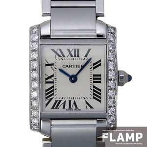 Cartier カルティエ タンクフランセーズSM W51008Q3 アフターダイヤモンド クォーツ レディース 腕時計【美品中古】