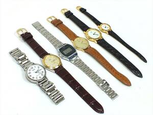 ■電池交換済■クォーツ 時計 腕時計 まとめて 6点セット■CITIZEN シチズン Q&Q デイデイト■CASIO カシオ A164W デジタル 他■全て稼働品