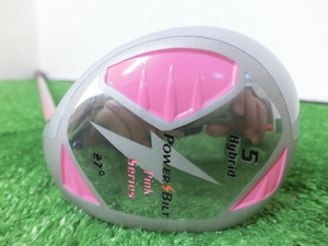 子供用♪POWER BILT パワービルト Pink Series 5U ユーティリティ 27° /純正 シャフト FLEX-Mid G6037♪