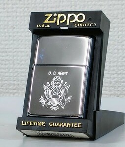 【美品】ZIPPO ジッポ　U.S.ARMY オイルライターシルバー クロームメッキ ポリッシュ　1995年3月製 5764-3D
