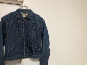 60sヴィンテージMADE IN USAアメリカ製ラングラーWrangler11MJZ縦ベルデニムジャケットジージャンGジャン size 16ボーイズユースサイズkids