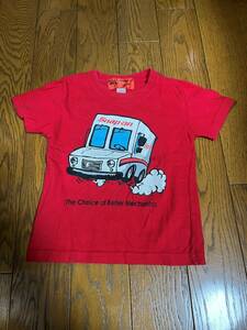 Snap-on (スナップオン) Tシャツ 赤 レッド バス キッズ 子供用 120サイズくらい 