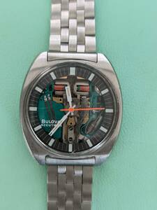 ☆BULOVA ブローバ ACCUTRON アキュトロン 音叉時計 スケルトン文字盤 メンズ腕時計 稼働未確認