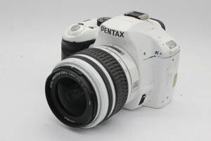 【訳あり品】 【単三電池で使用可能】ペンタックス Pentax K-X ホワイト smc PENTAX-DAL 18-55mm F3.5-5.6 AL デジタル一眼 s2710
