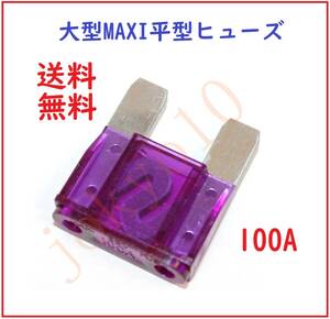 送料無料 紫色 パープル 大型 MAXI 平型ヒューズ 100A 車ブレードヒューズ 32V 大ヒューズ 35 x 29 x 9mm 車両回路保護 DCアプリケーション