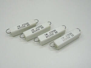 ★☆（管RG021） MICRON セメント抵抗 7W 470Ω 4本セット / NOS Wirewound Resistors 4pcs☆★