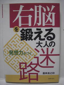 送料無料 中古本 右脳を鍛える大人の迷路 嘉来進之助 追跡番号付き発送