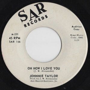 Johnnie Taylor【US盤 Soul 7" Single】Oh How I Love You / Run But You Can