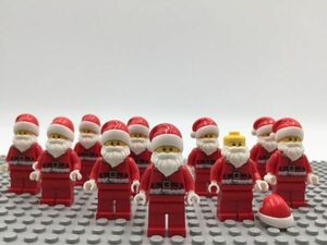 QQ9レゴミニフィグ　サンタクロース　10個セット 新品未使用LEGO社純正品 クリスマス