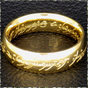 [RING] Top Quality 316L Gold Lord Of The Ring ロード・オブ・ザ・リング レプリカ 肉厚 7mm 甲丸 ゴールド リング 24号 6.5g
