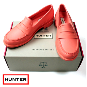 ☆☆ 未使用 定価15000円 HUNTER ハンター ☆☆ ペニーローファー REFINED PENNY LOAFER MATTE UK5 JPN24cm レインシューズ