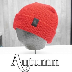 【新品:送料無料】22 AUTUMN SIMPLE BEANIE - RED オータム スノーボード ビーニー ニット帽