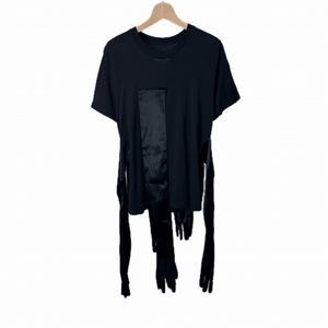 未使用品 エムエムシックス メゾンマルジェラ MM6 Maison Margiela 22SS 変形Tシャツ T-shirts S052-MM6 RTW AVP S 黒 ブラック S62GD0101