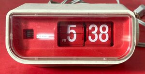 1円～　COPAL　コパル　MODEL 226　パタパタ時計　デジタルロック　赤色　置時計　12-Hr　60Hz　100V　現状品　(通電可) / 昭和レトロ