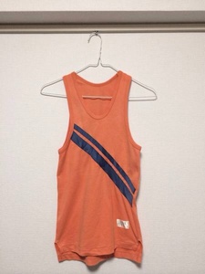 オニツカタイガー ONITSUKA TIGER タンクトップ Tank top サイズS アシックス asics ゴールドタイガー PAW ランニングシャツ running shirt