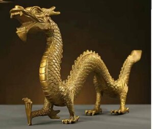 極上品◆龍の置物 風水グッズ 五爪金龍 竜 真鍮ドラゴン アイテム パワースポット 干支 辰年