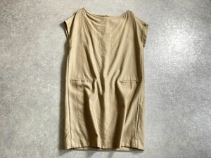 DRESSTERIOR◆極上◆綺麗で品のある美ベージュ◎リラックスシルエット ワンピース ◆サイズ38◆日本製◆ドレステリア