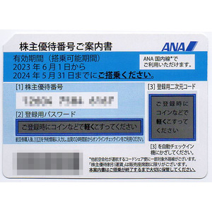 ANA 株主優待券① １枚　2024年5月31日のご搭乗まで有効