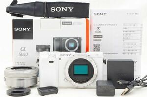 ☆極上美品☆ Sony ソニー α6000 E PZ 16-50 OSS レンズキット ILCE-6000L 元箱 付属品 Shot数 僅か 6,750枚前後！ ♯23121804