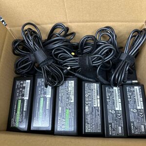 10個セット　SONY ACアダプタ　VGP-AC19V52 V45 V15 V48 V39 など　中古電源アダプタ　メガネ電源ケーブル付き