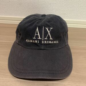 メンズ 59cm A/X ARMANI EXCHANGE アルマーニ エクスチェンジ ベースボールキャップ 帽子 ネイビー ヴィンテージ