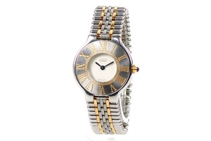 【美品】Cartier カルティエ 高級ブランド腕時計 マスト21 サファイア 125 000P 動作確認済み【MP79】