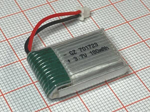 リポバッテリー 180mAh 3.7V Molex(JST)1.25mm モレックス PicoBlade 701723 ドローン ヘリコプター Lipo 150mAh 702025 修理 交換 部品