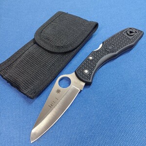 ◆SPYDERCO スパイダルコ フォールディングナイフ◆H-1◆折り畳み式 ナイフ◆ブッシュクラフト◆アウトドアナイフ◆未使用品◆18才購入不可