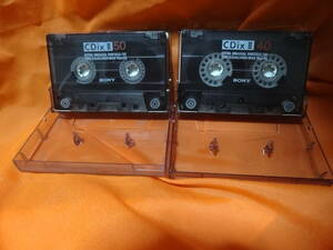 ☆SONY Cdix II 40、50 TYPE II CrO2 使用済 消去済 2本 カセットテープ アナログ